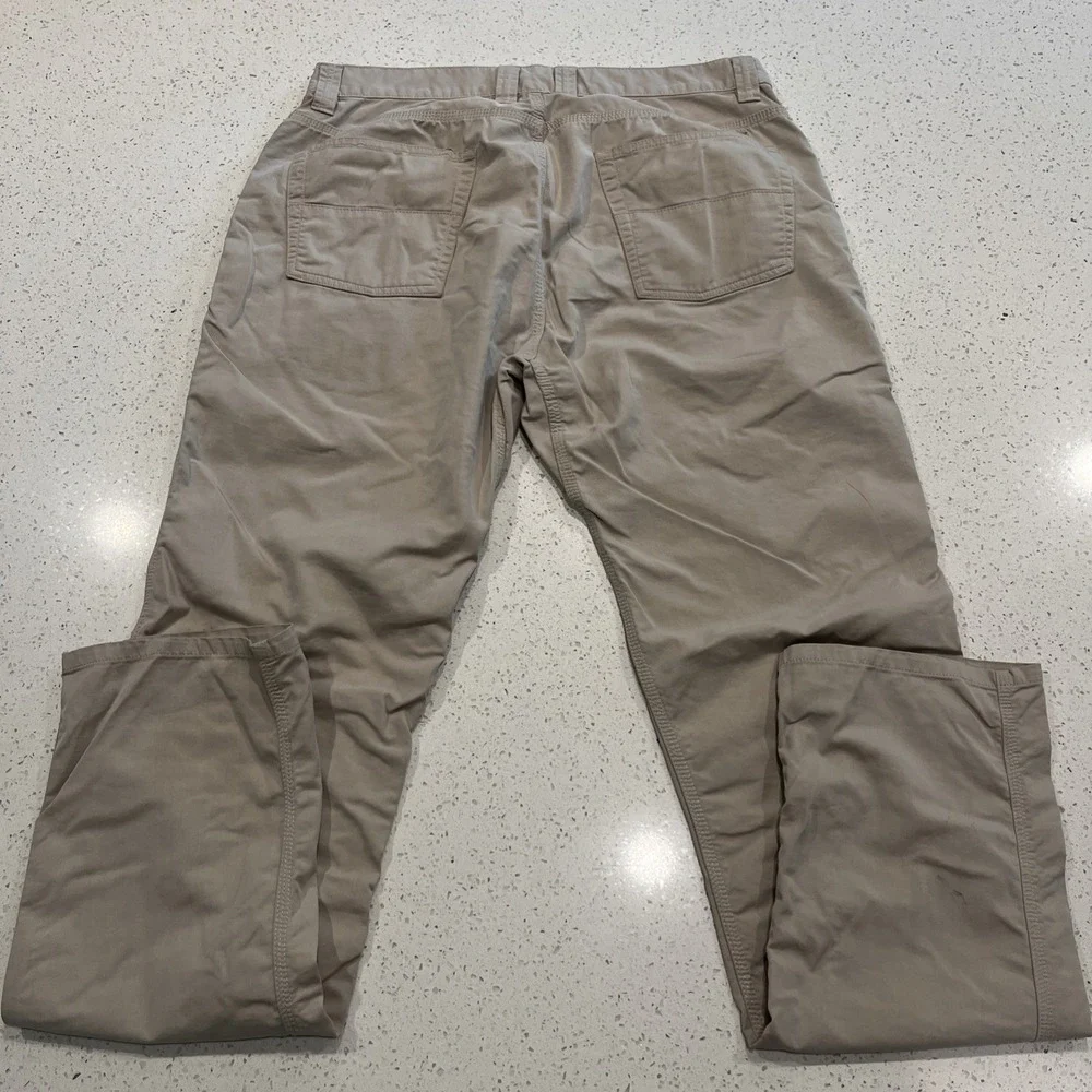 Mountain Khakis Tan Cotton Nylon Stretch Straight Leg Pants Mens 34x34